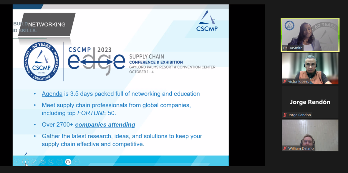 Importante Presentación del CSCMP Destaca Temas Clave en la Industria de la Cadena de Suministro