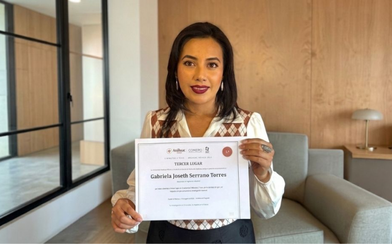 Alumna Anáhuac obtiene tercer lugar en Tesis en Tres Minutos 3MT® 2026