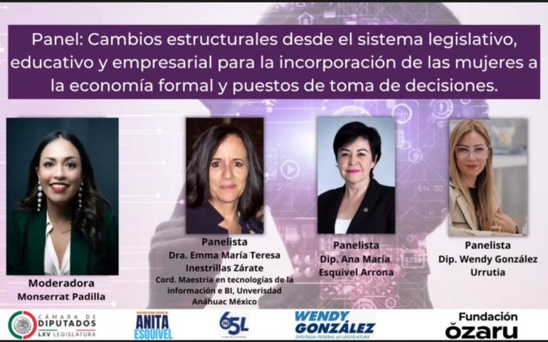 La Dra. Teresa Inestrillas Zárate participa en el Foro Mujeres en la Transformación Digital de México desarrollado en la Cámara de Diputados.
